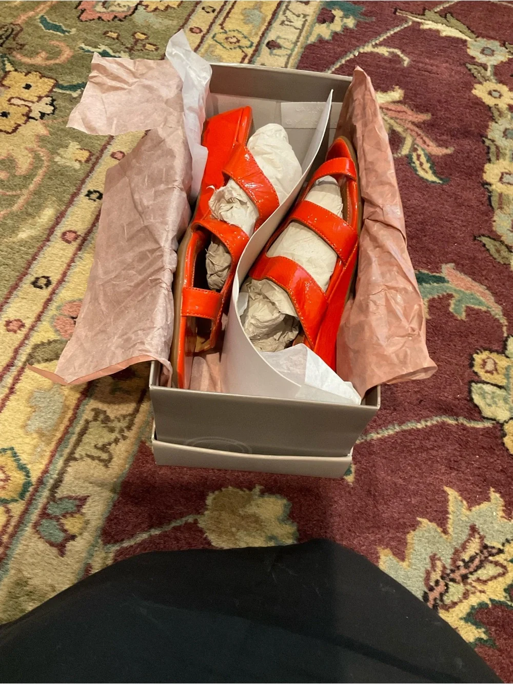 Sofft Women's Orange Patent Slide Sandals sz 8